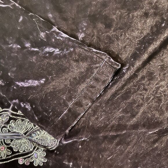 Chicos tunic Women 1 Purple Romance Velvet beaded whimsigoth Witchy Fairy Stevie - Picture 7 of 8